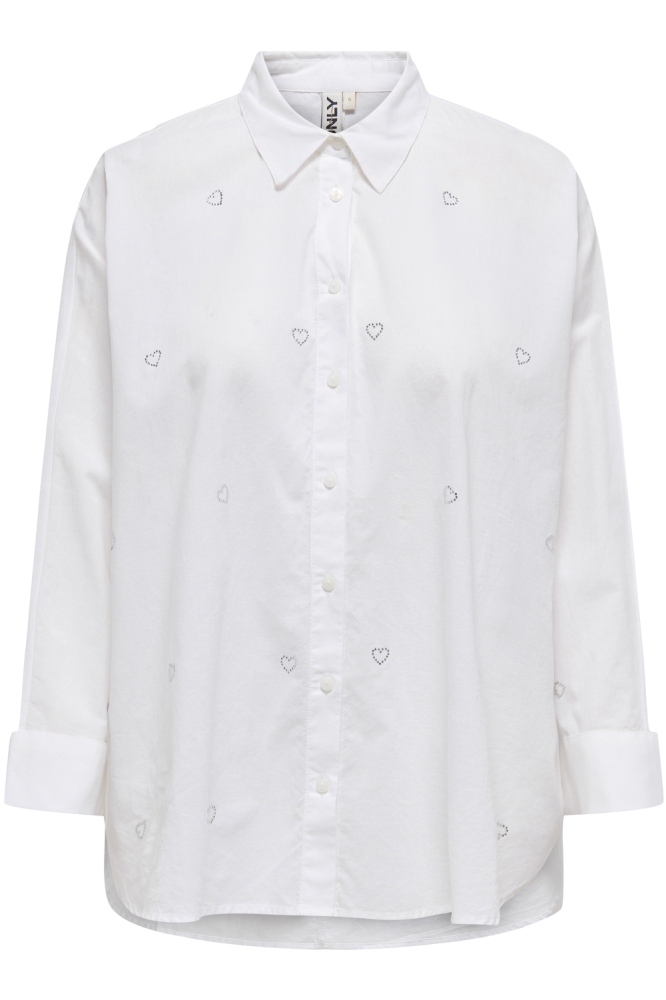 ONLNEW LINA GRACE LS EMB SHIRT NOOS 15283743 BRIGHT WHITE